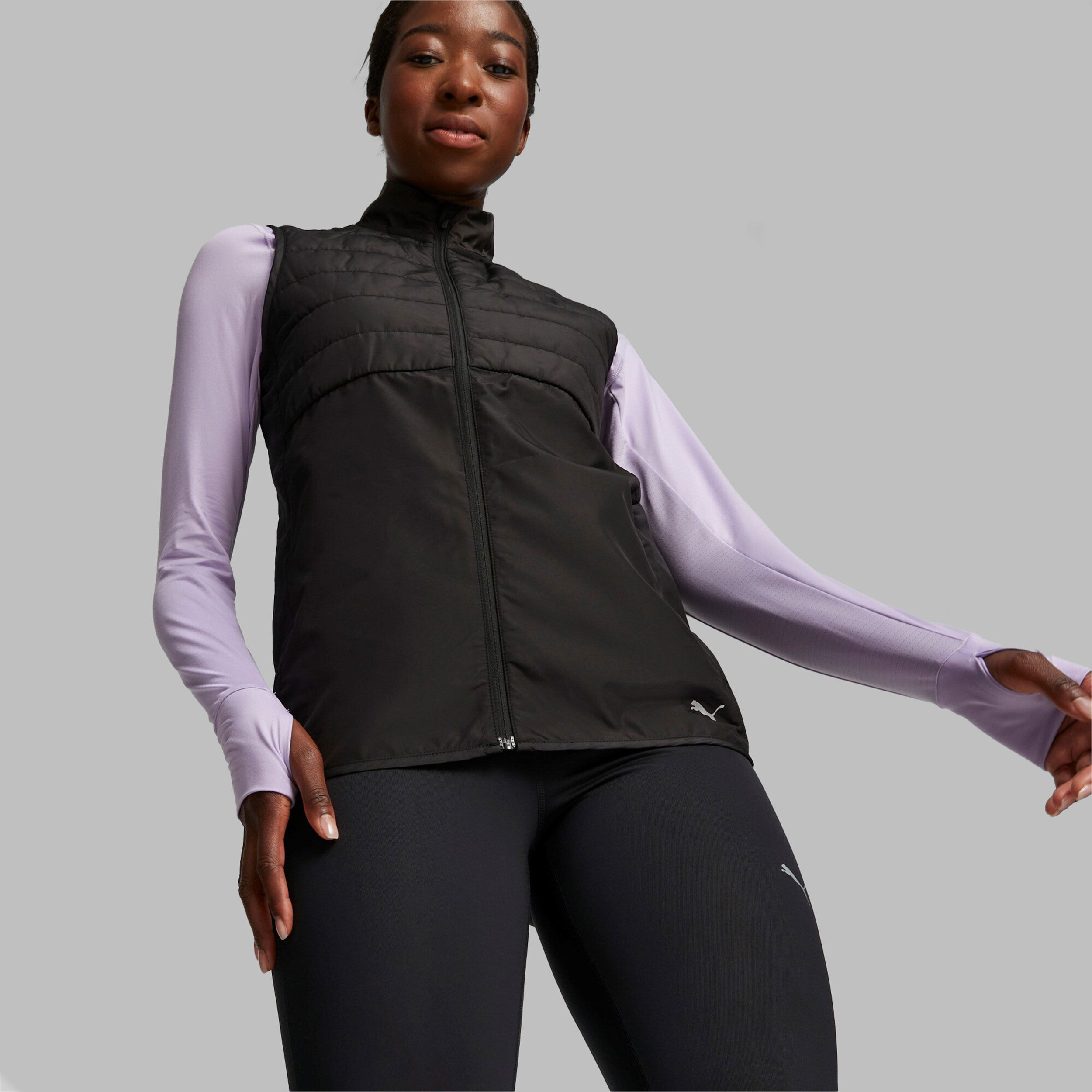 Run Favorite Puffer Laufweste Damen - Schwarz