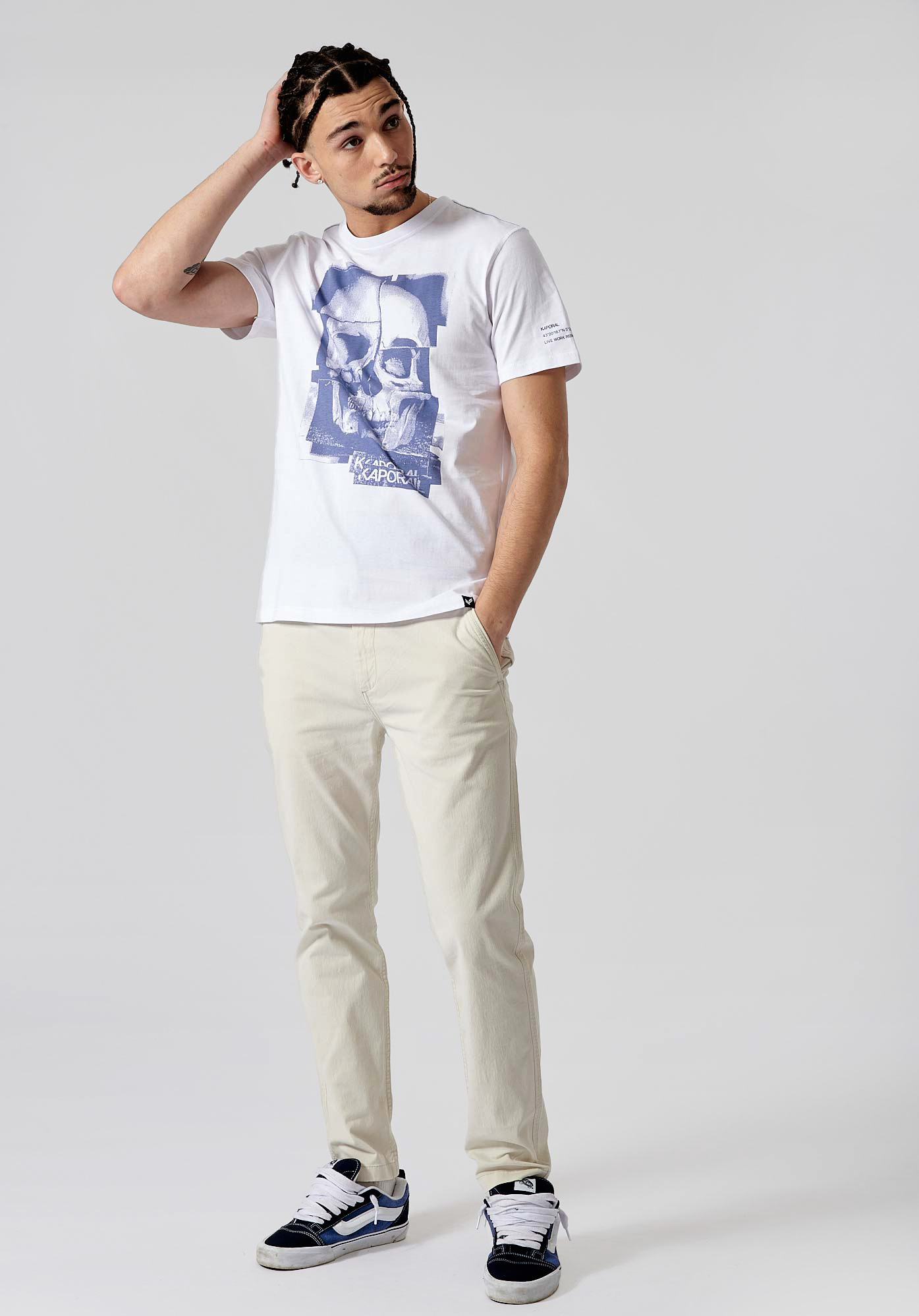 BERTO  T-shirt blanc homme 100% coton bio