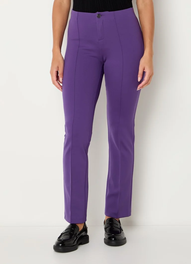 Pantalon Rosner Alisa taille haute coupe slim avec pli marqué