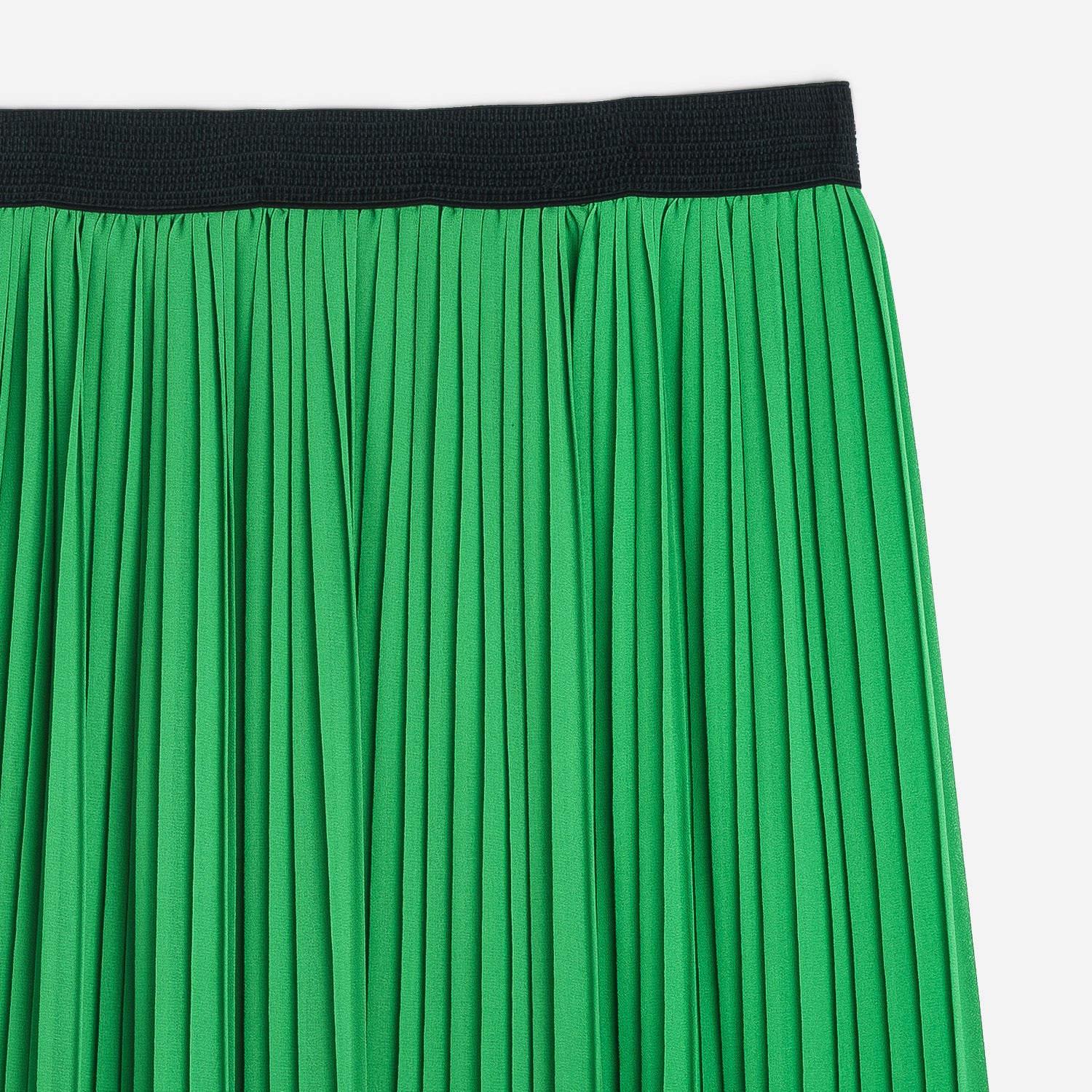 Jupe longue TEXTO verte plissée