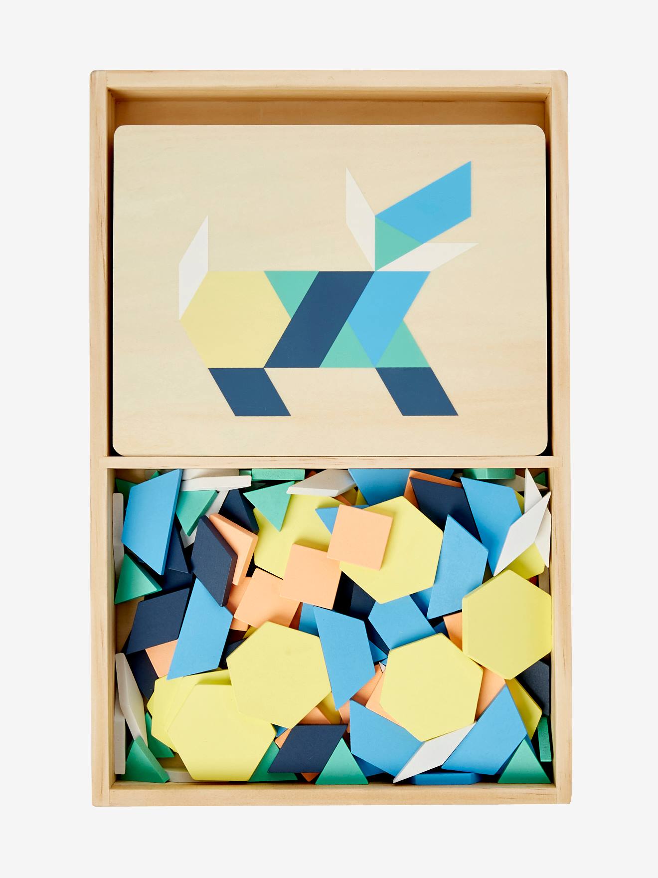 Tangram en bois FSC® multicolore