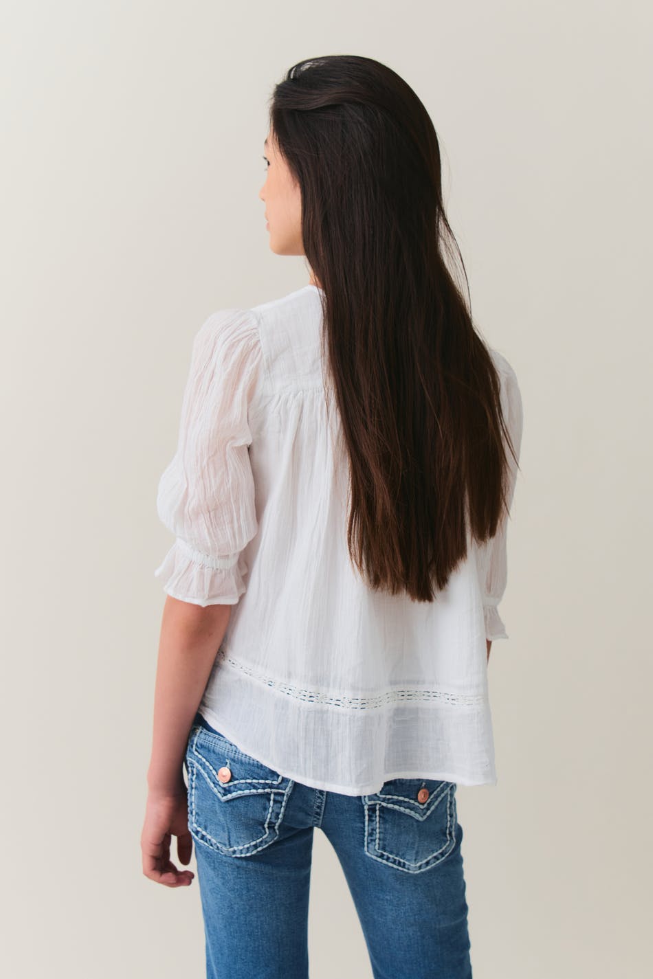 Y puff sleeve blouse