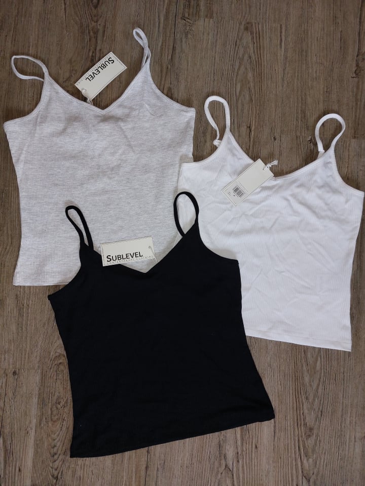 Sublevel 3er-Set Tops: weiß/grau/schwarz günstig kaufen M
