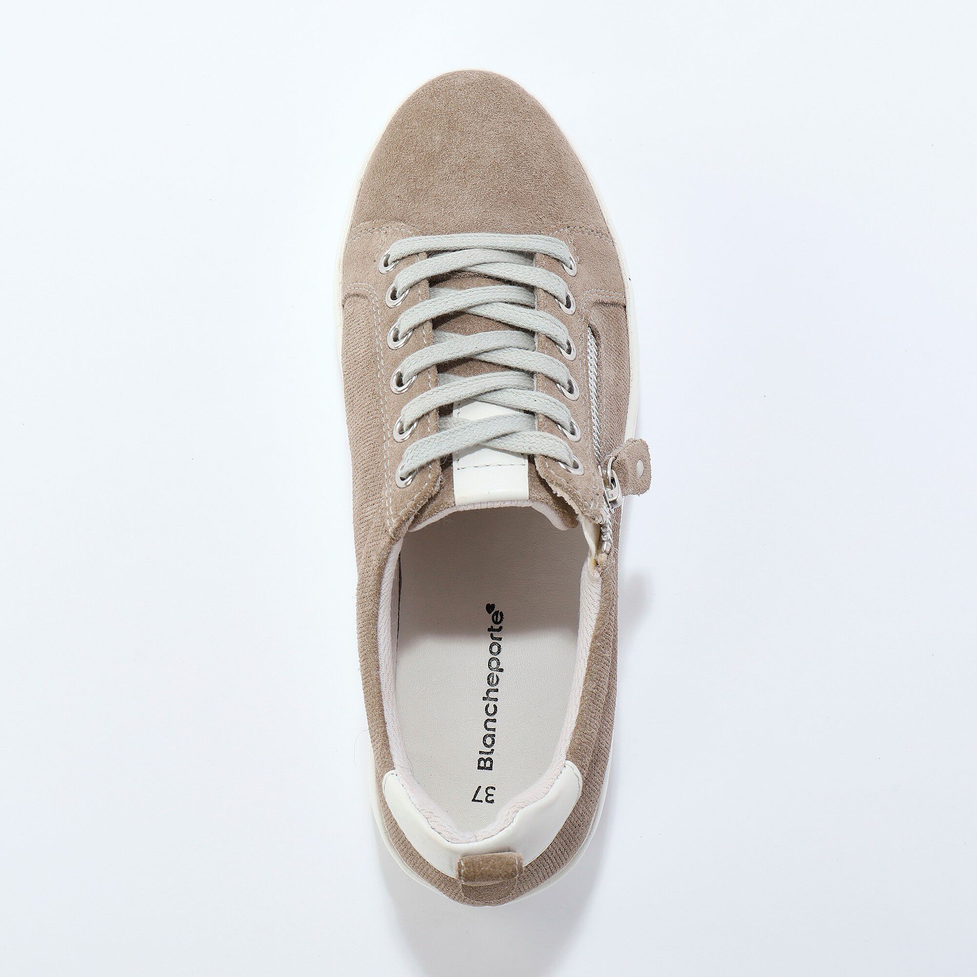 Baskets compensées cuir