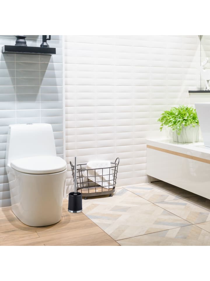 relaxdays 2x WC-Garnitur in Schwarz günstig kaufen onesize