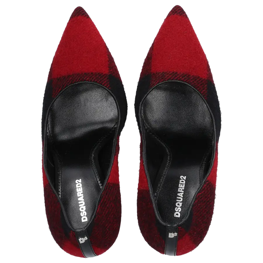 Dsquared2 - Dsquared2 Pumps Basic Stoff Tartan schwarz rot - rot