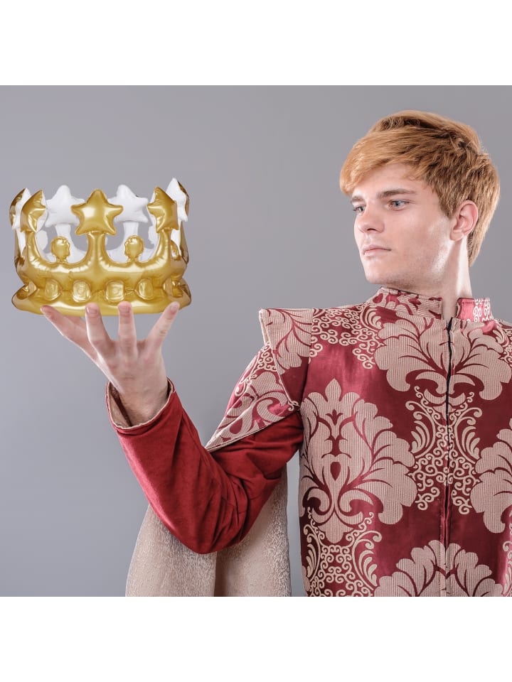 relaxdays 5 x Aufblasbare Krone in Gold günstig kaufen onesize