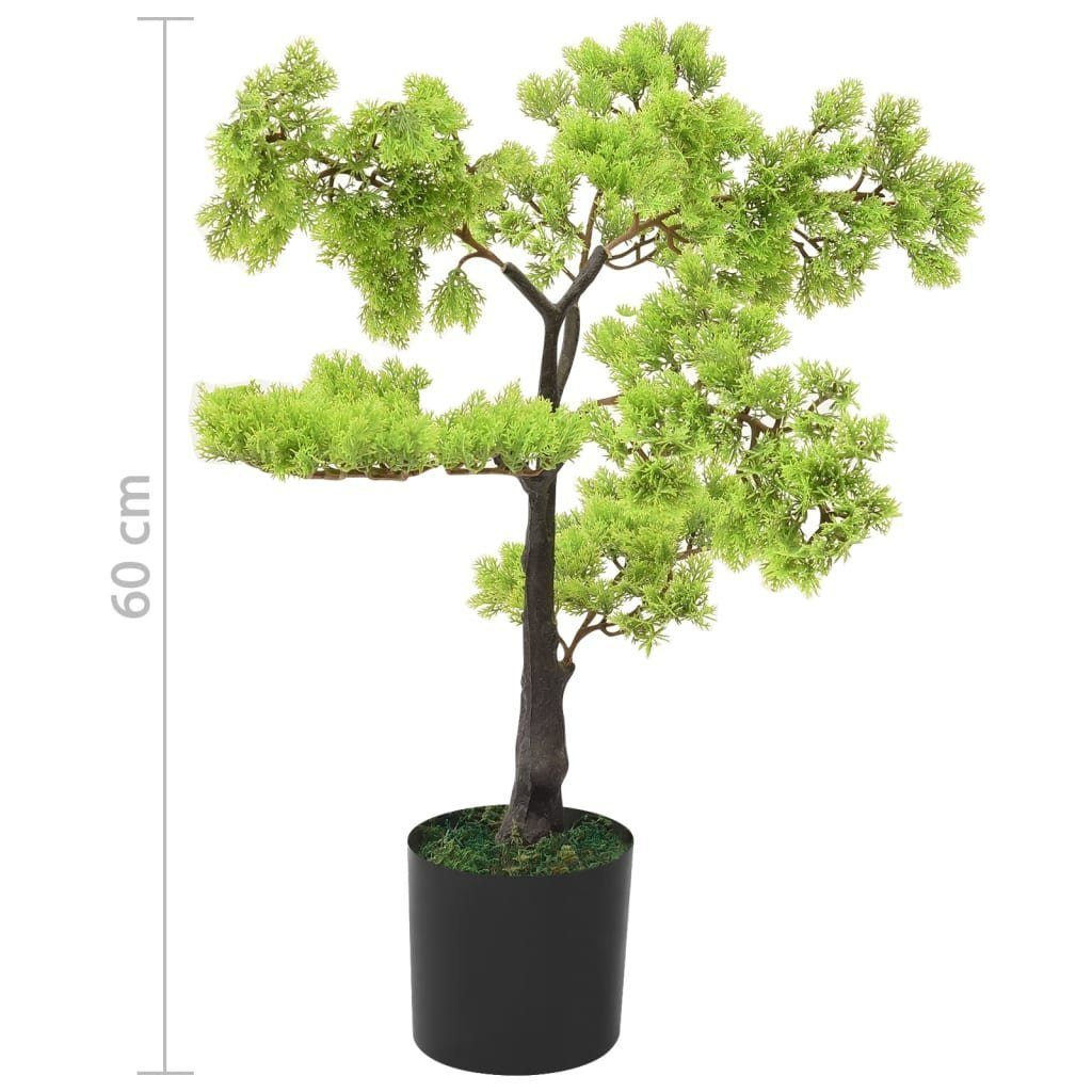 Künstliche Zimmerpflanze Künstlicher Bonsai Zypresse mit Topf 60 cm Grün Pflanze realistisch ec, vidaXL, Höhe 0 cm