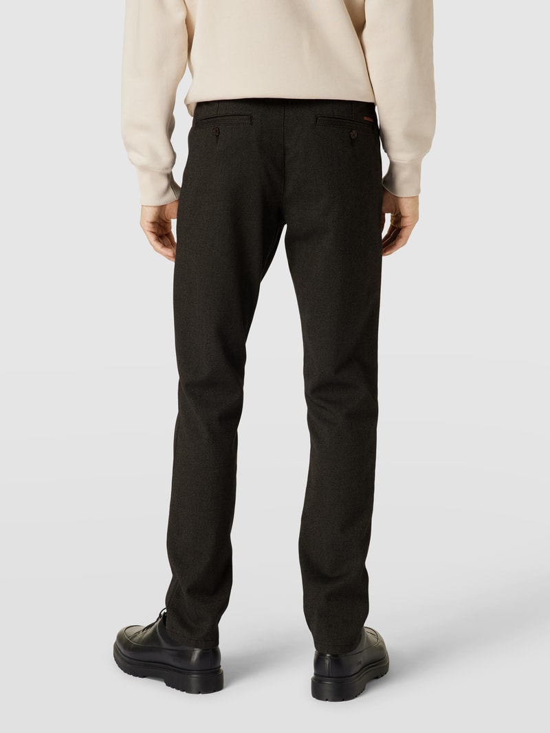 Slim Fit Hose mit Allover-Muster in taupe