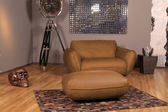 KAWOLA Sessel DAVITO, Megasessel Loveseat 2-Sitzer, versch. Bezüge und versch. Farben
