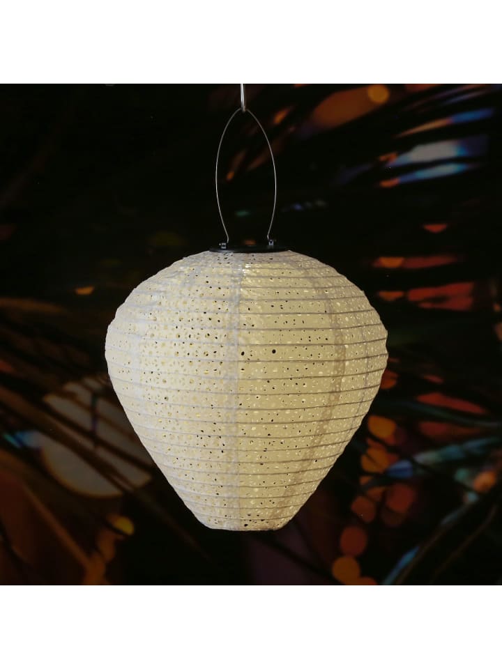 MARELIDA LED Solar Lampion Ballon mit Blumenmuster D: 30cm in weiß günstig kaufen onesize