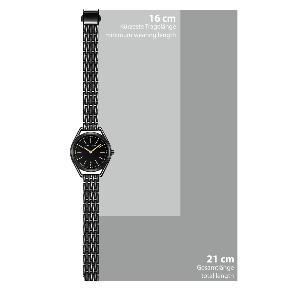 EASTSIDE Montre à quartz Edison en Noir Acier inoxydable en Noir Montre