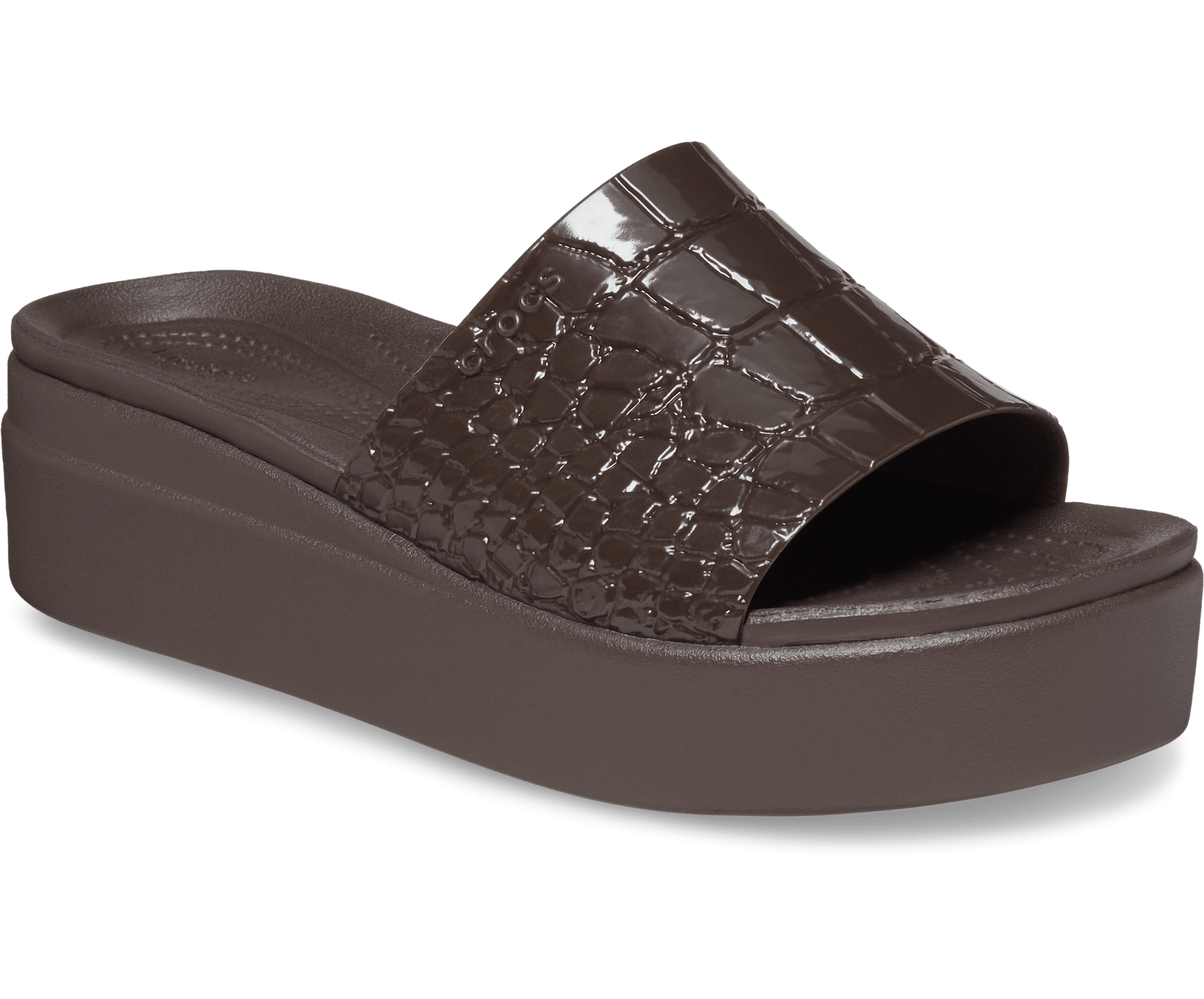 Brooklyn Croco Shine Slide