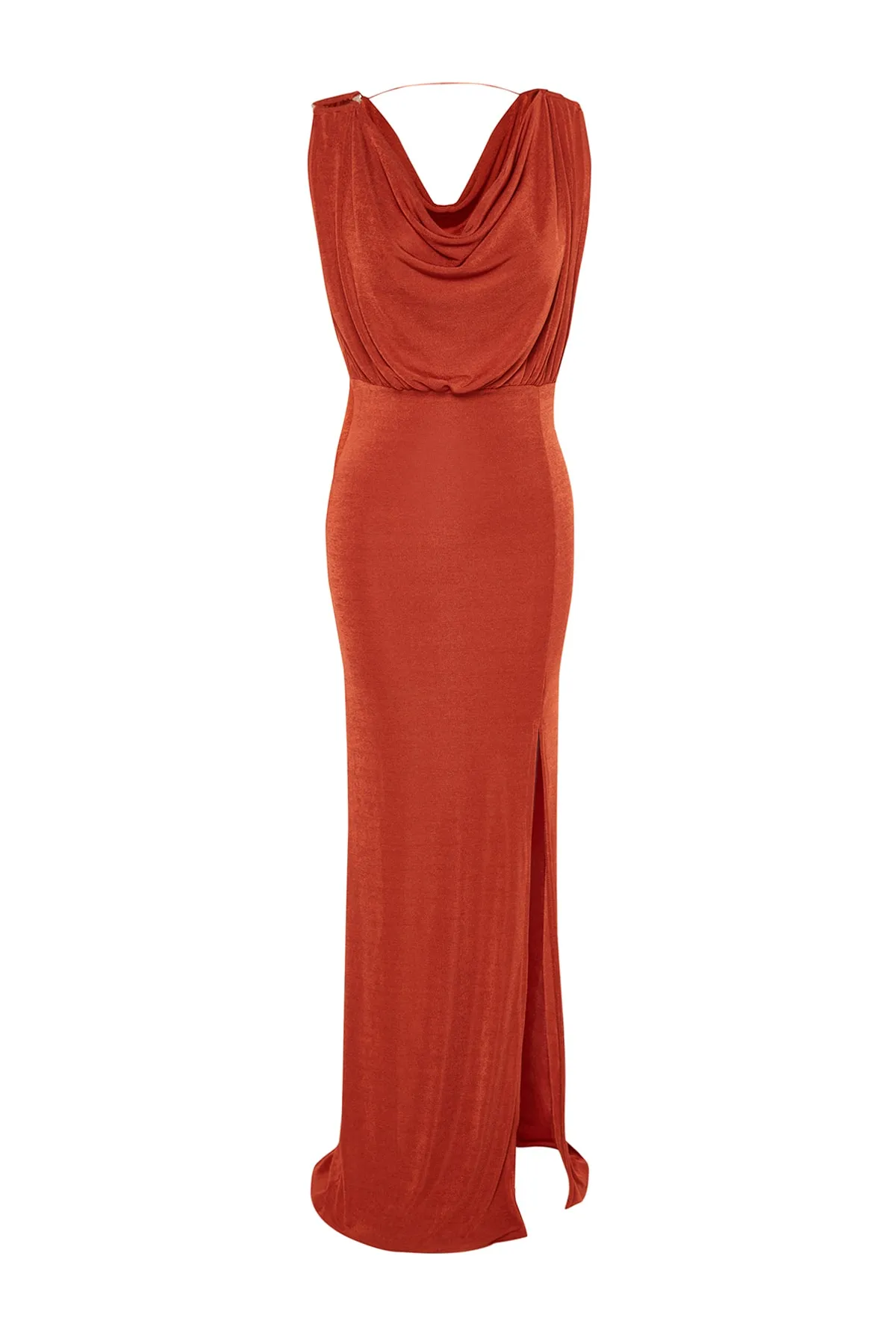 Trendyol Collection  Langes Abendkleid aus Kachelstrick TPRSS23AE00048