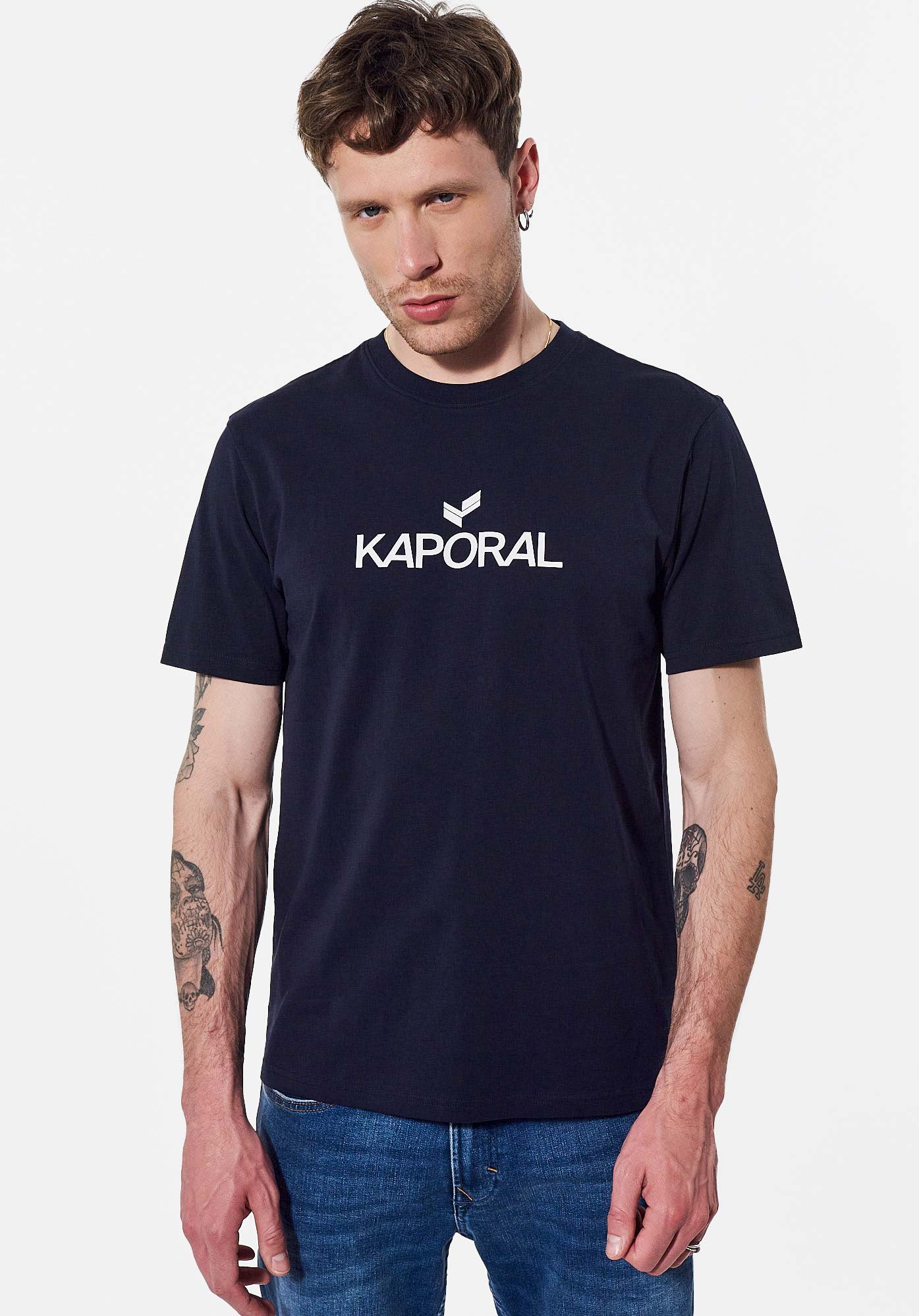 LERES  T-shirt bleu Homme en 100% coton bio