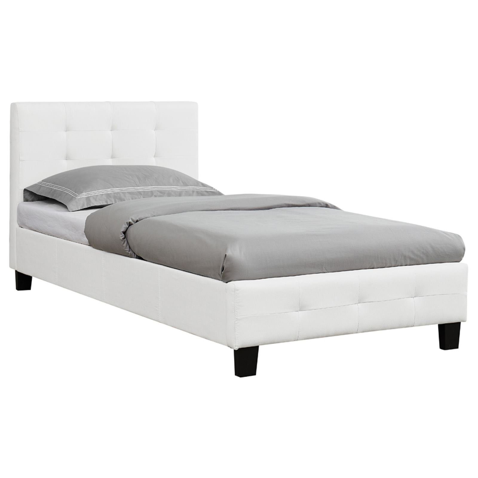 CARO-Möbel Polsterbett OHIO, Polsterbett Einzelbett Bettgestell Designbett 90 x 200 cm Lattenrost i