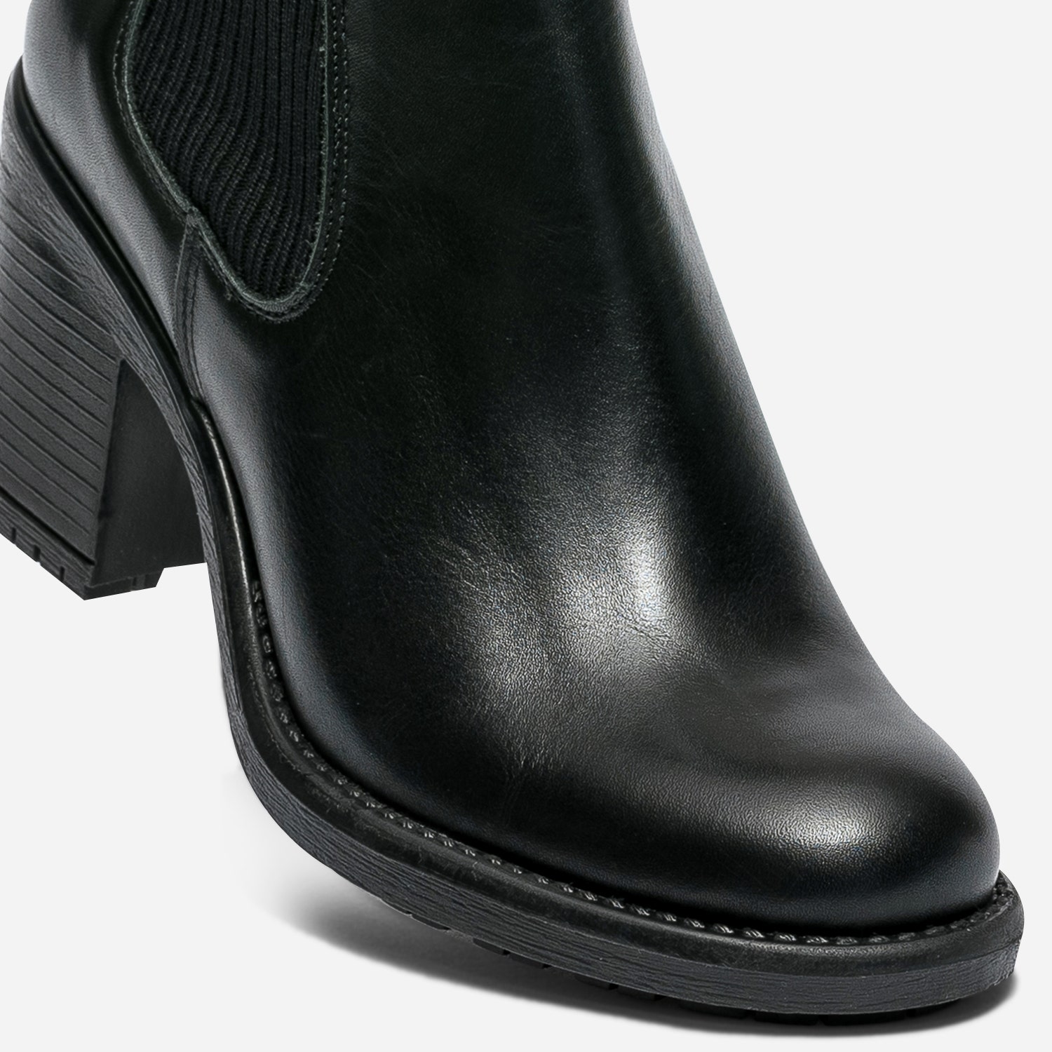 Chelsea boots en cuir noir