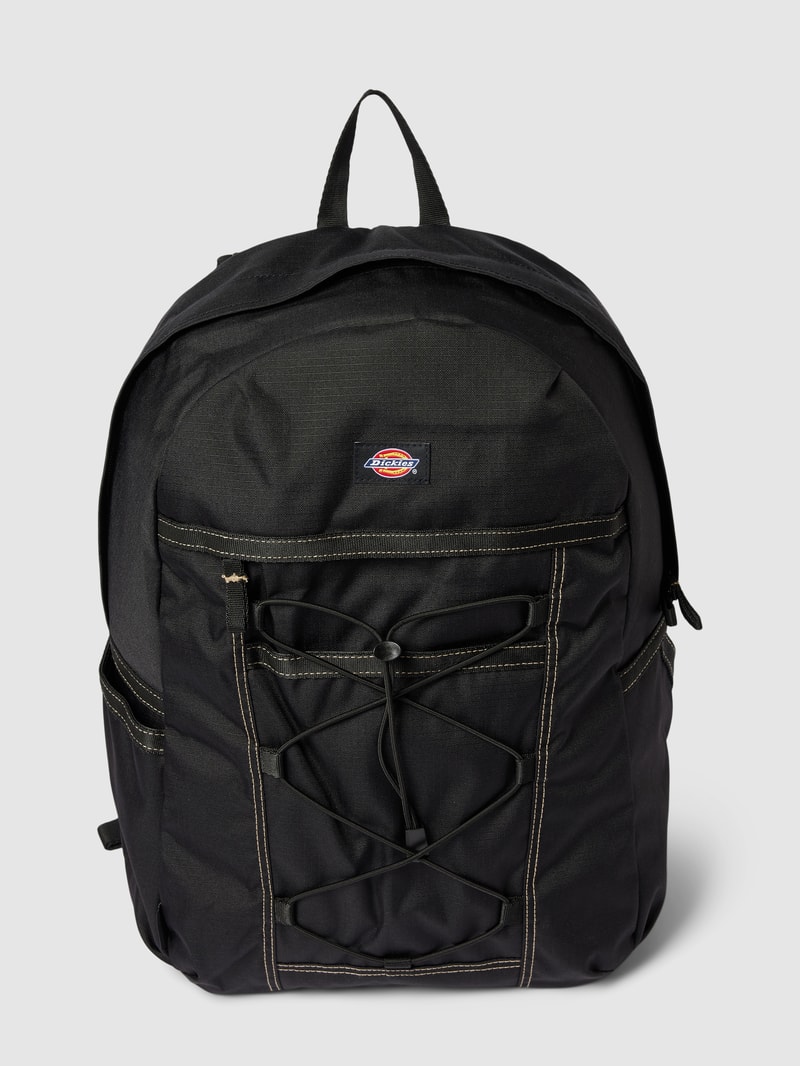 Rucksack mit Label-Patch in schwarz