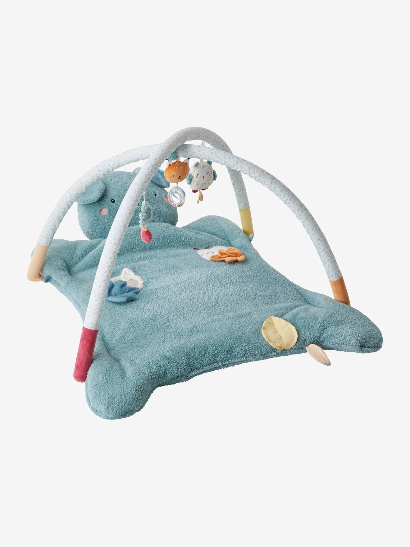 Vertbaudet Activity-Decke mit Spielbögen WALDFREUNDE - grün