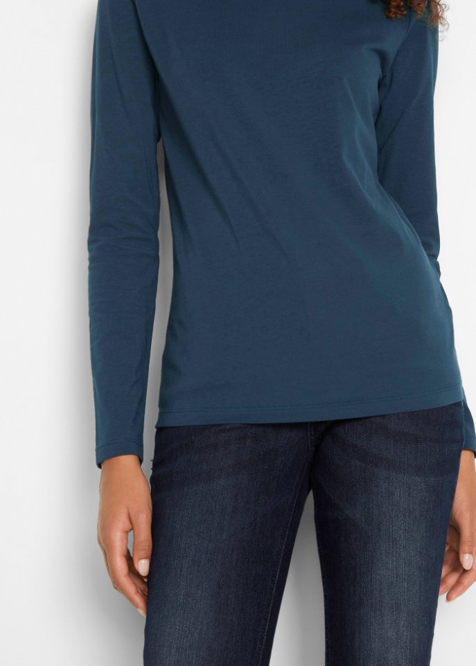 Langarmshirt mit Rollkragen (2er Pack)