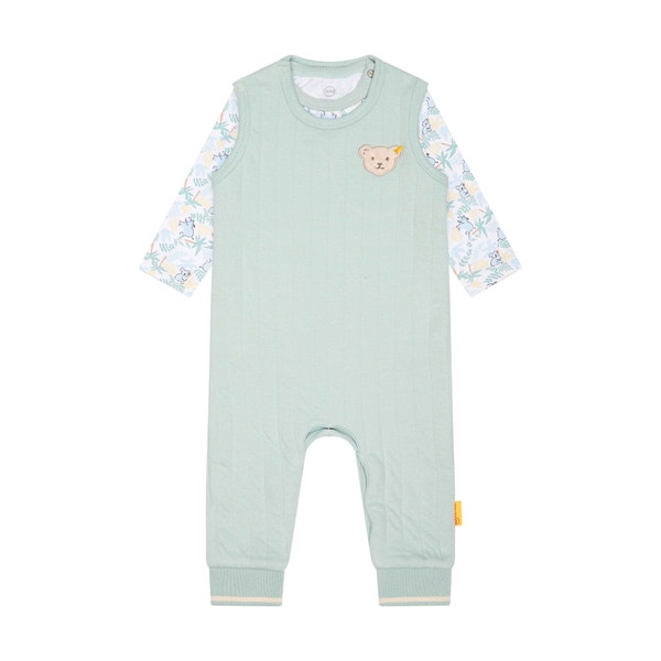 Set Strampler + T-Shirt langarm, hellgrün für Jungs