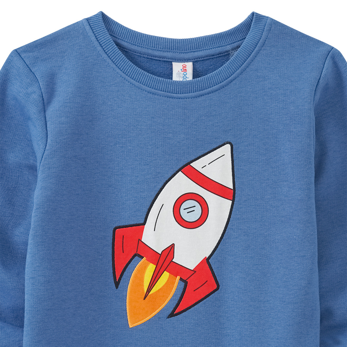 Kinder Sweatshirt mit Raumschiff-Applikation