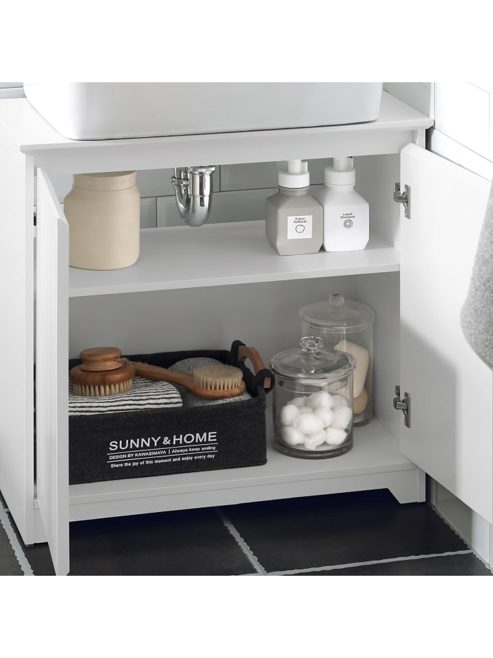 SoBuy Waschbeckenunterschrank in Weiß - (B)60 x (H)60 x (T)30cm günstig kaufen onesize