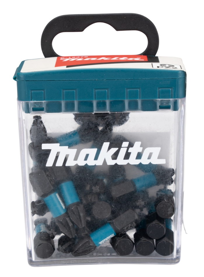 Makita Accessories E-12376 Bit de șurubelniță cu impact negru PZ2 x 25 mm, 25 bucăți
