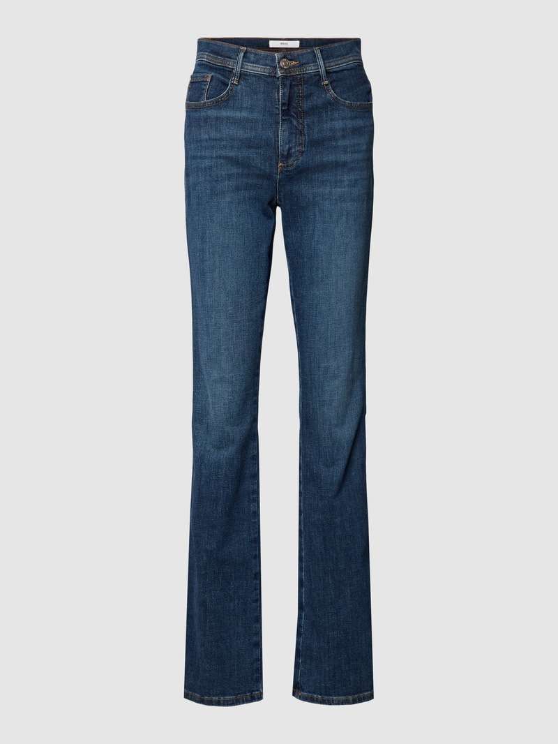 Flared Jeans mit 5-Pocket-Design Modell 'MARY' in dunkelblau