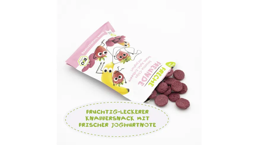 Freche Freunde Bio Smoothie-Chips Banane, Apfel, Erdbeere mit Joghurt 16 g