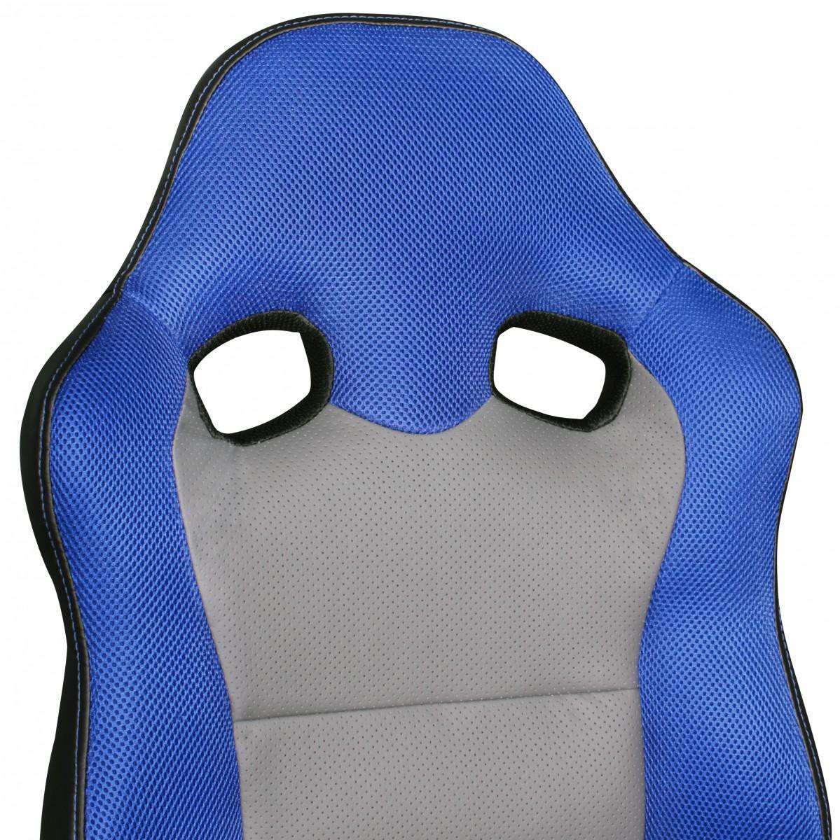 Amstyle Kinderdrehstuhl SPEEDY Jugendstuhl Kinderschreibtischstuhl Drehstuhl ergonomisch - blau/grau