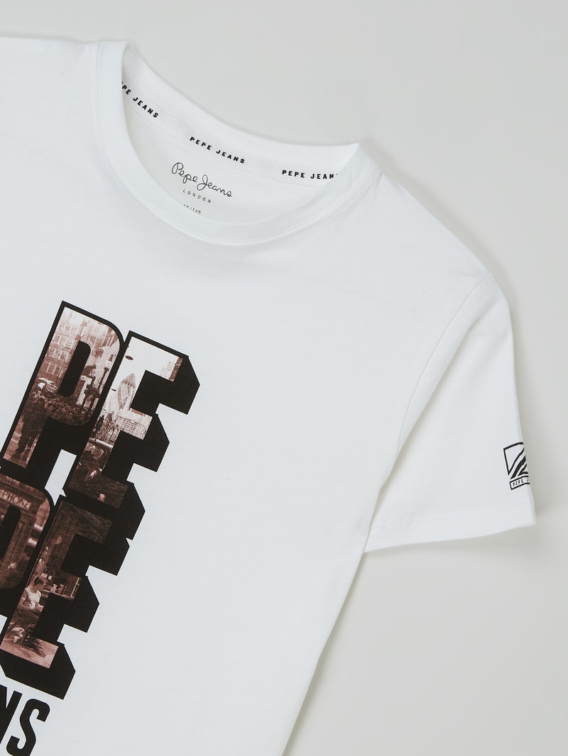 T-Shirt aus Baumwolle Modell 'Carter' in weiß