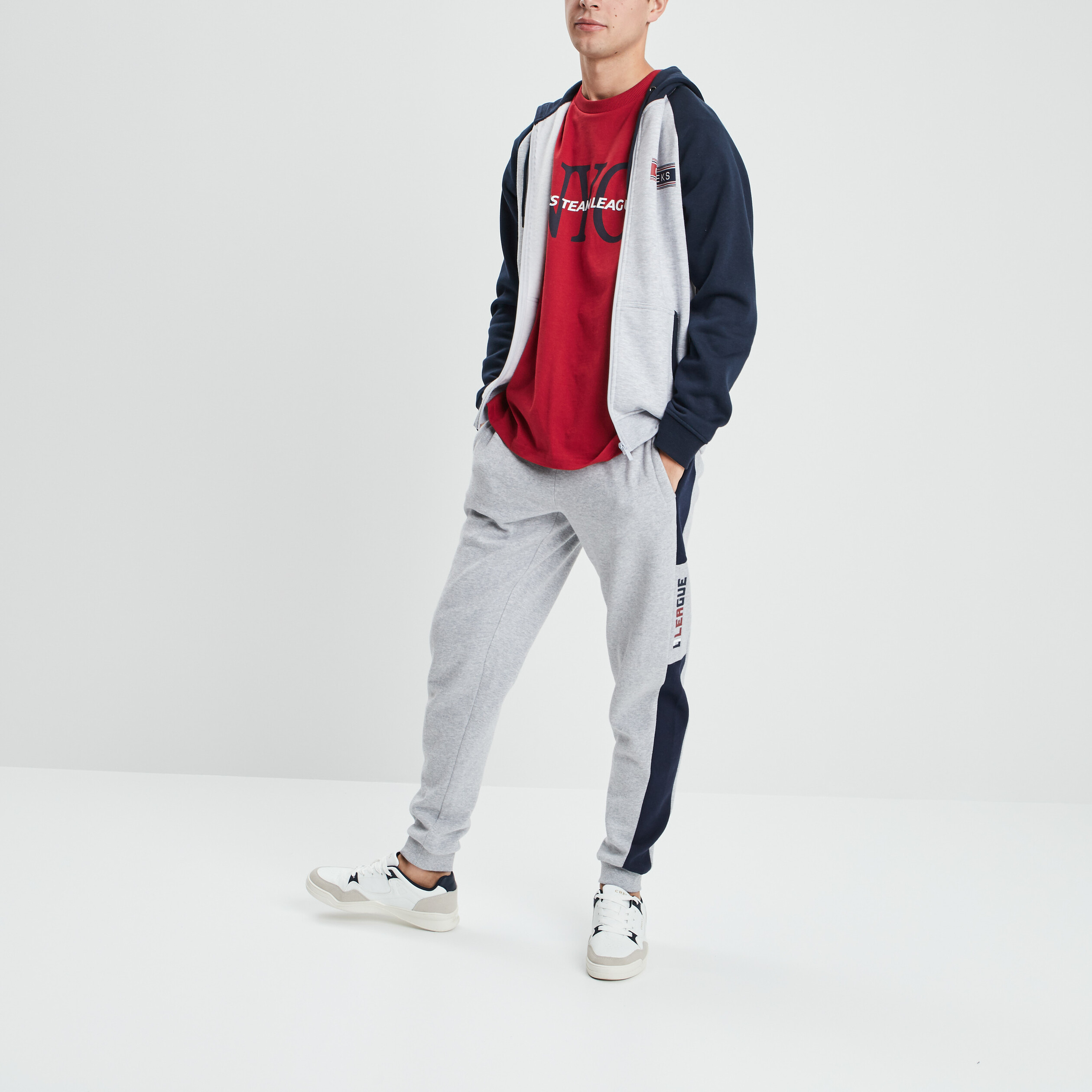 Sweat zippé à capuche Creeks bleu marine homme | La Halle