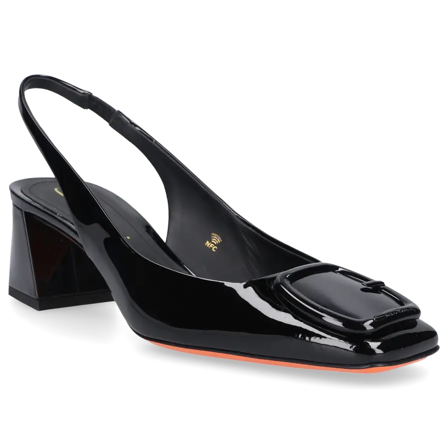 Santoni - Slingpumps 70342 Lackleder - schwarz