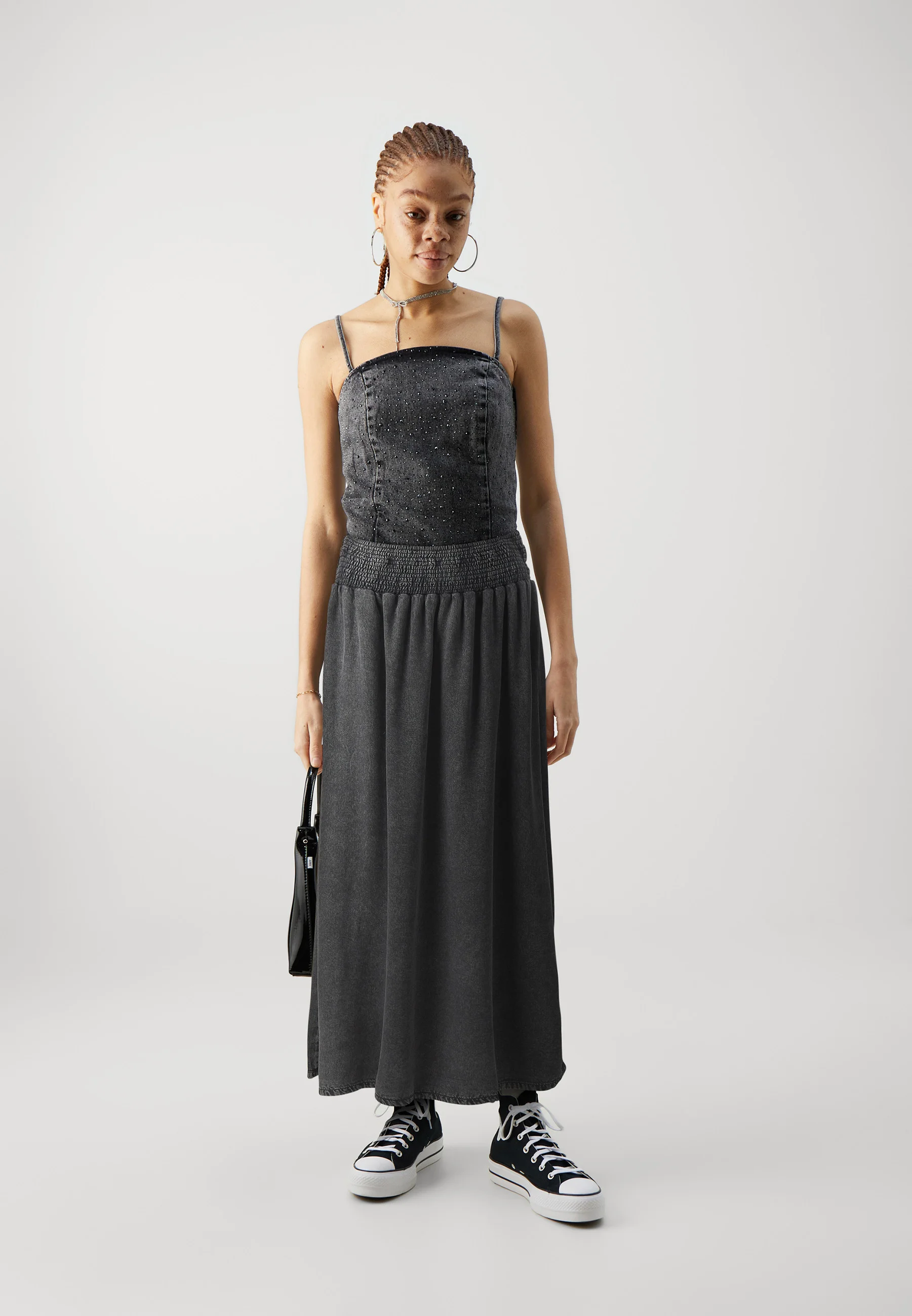 SOLO ONLBAHA FALDA LARGA VESTIDA - Falda plisada