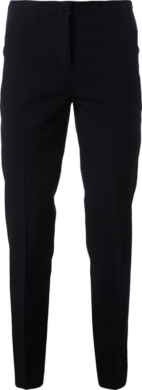 Stoffhose mit Bügelfalten in marineblau
