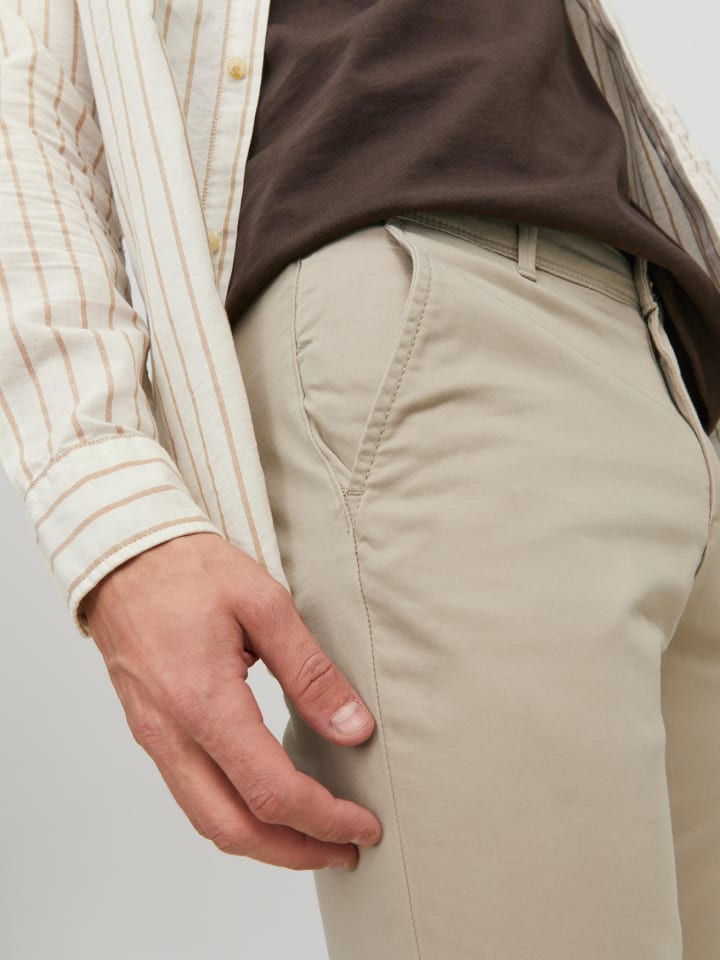 Jack & Jones Chino Hose Stretch Pants Slim Fit JPSTMARCO JJBOWIE in Beige günstig kaufen
