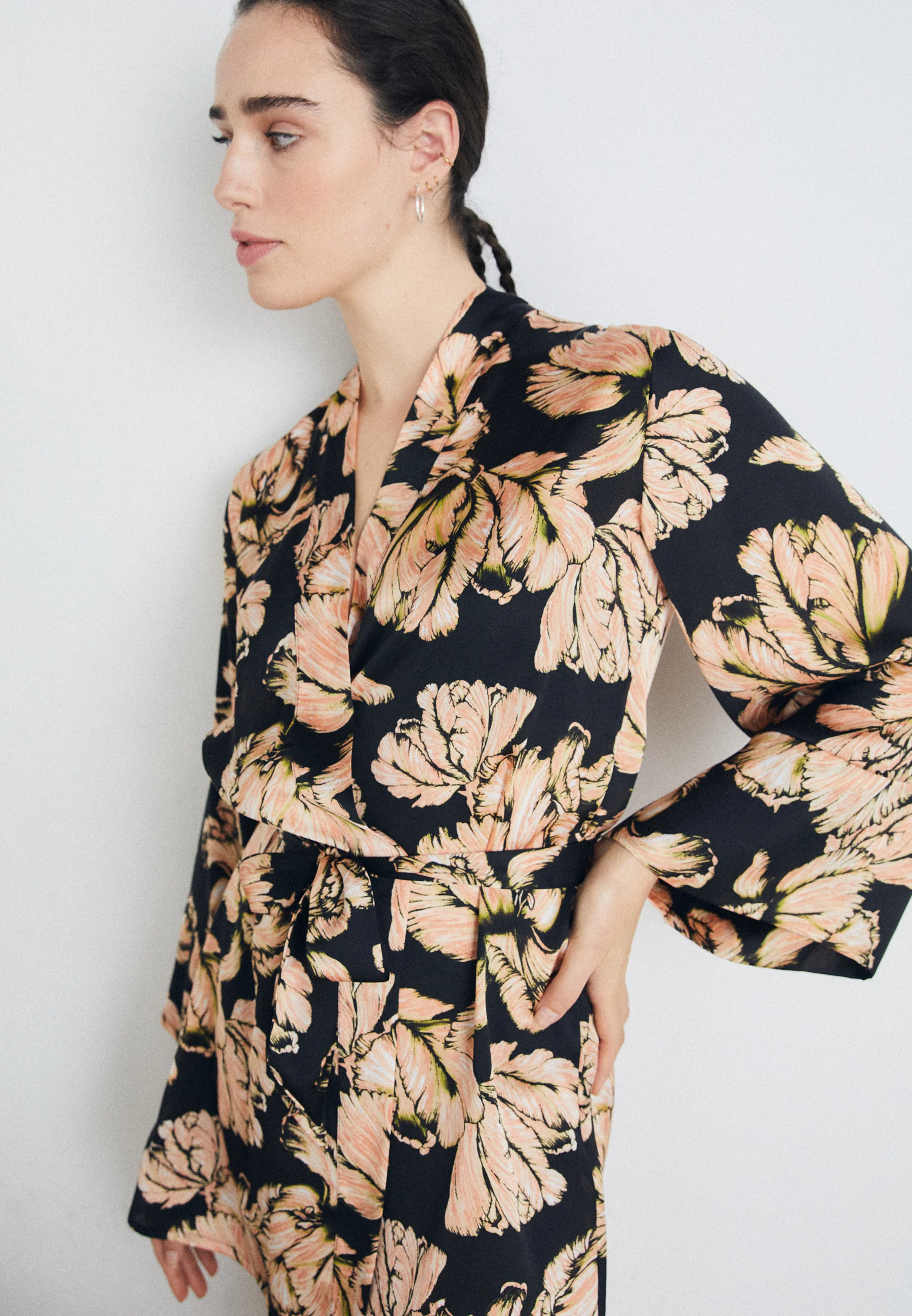 Hunkemöller KIMONO FLORAL NIGHTS - Albornoz