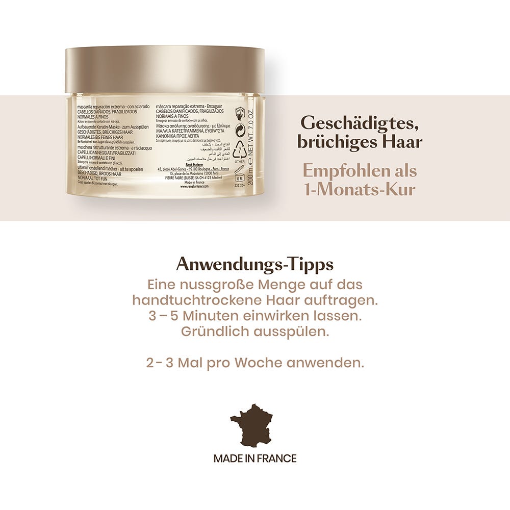 Rene Furterer Absolue Kératine Aufbauende Keratin-Maske fein-normal 200 ml