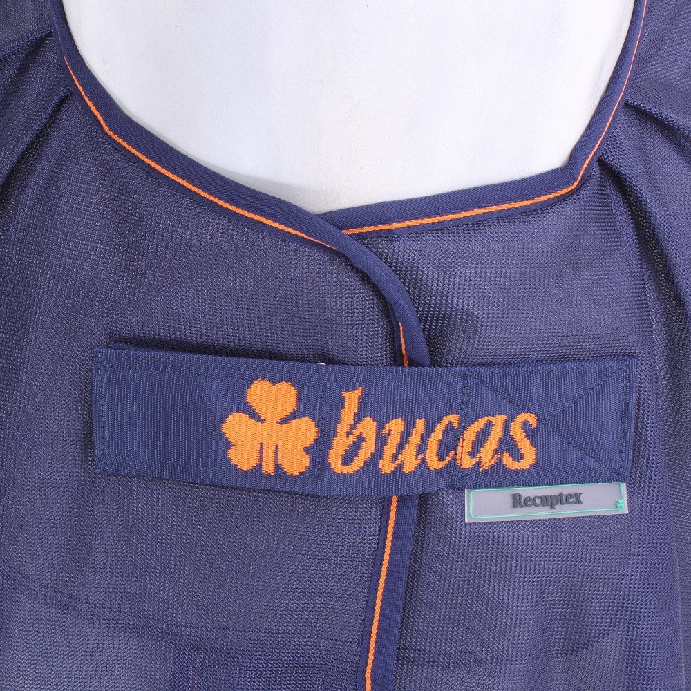 Bucas Pferde-Abschwitzdecke Bucas Therapy Mesh Cooler - Navy/Orange