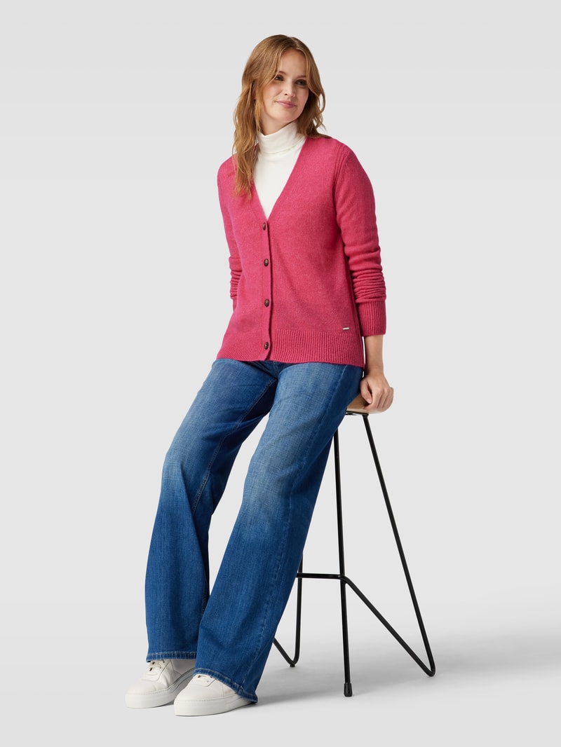 Cardigan mit Label-Detail Modell 'Style.Alicia' in pink