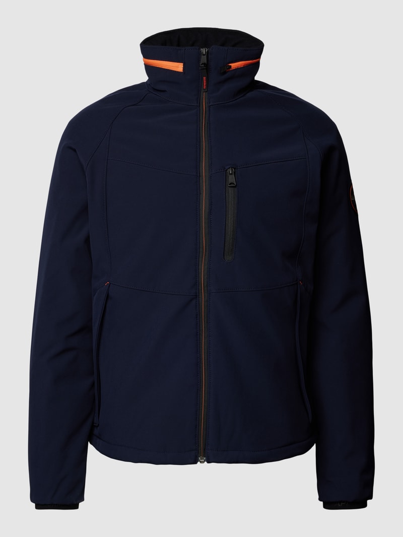 Jacke mit Stehkragen in marineblau
