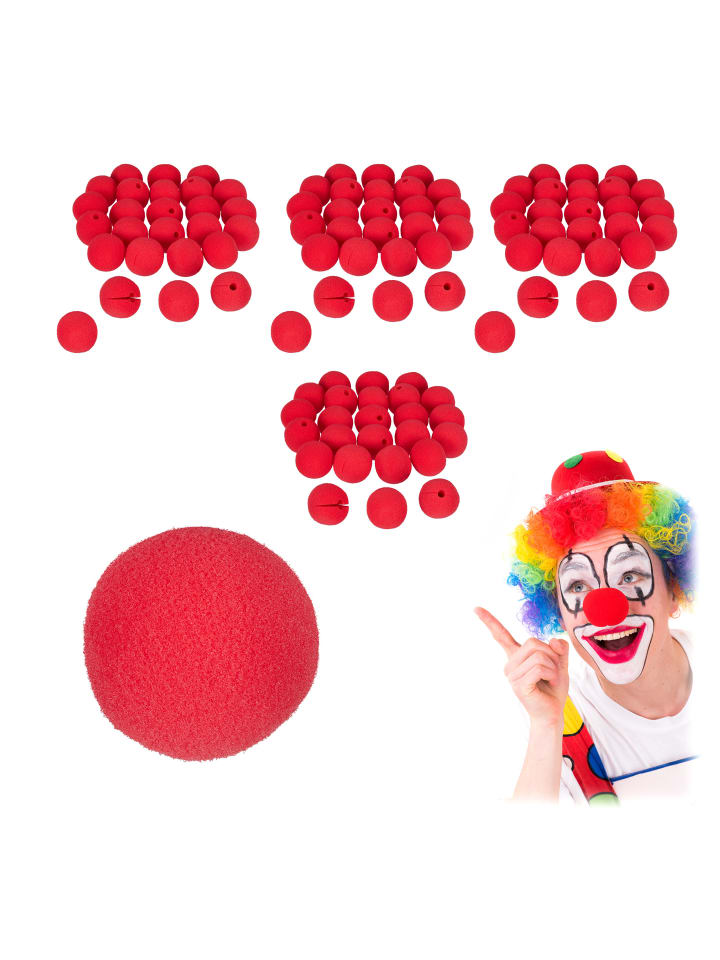 relaxdays 100x Clownsnasen in Rot günstig kaufen onesize