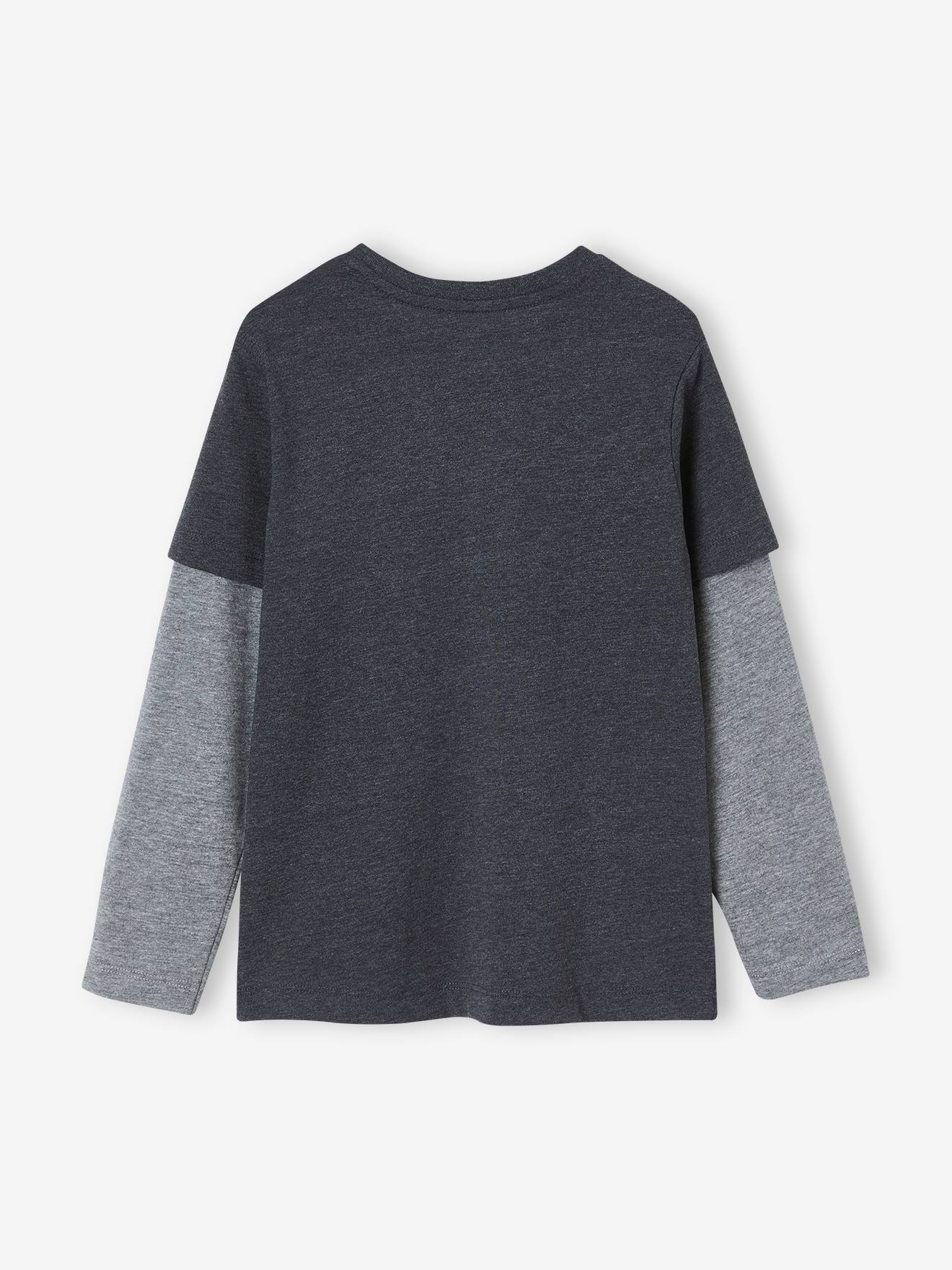 Vertbaudet Jungen 2-in-1-Shirt Oeko-Tex - schwarz