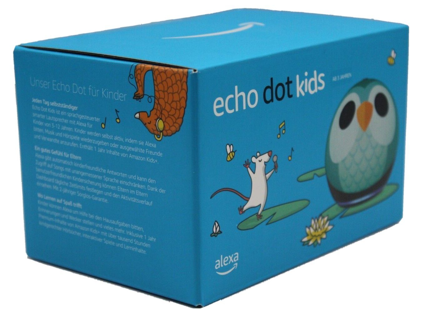 Amazon Echo Dot Kids 5. Generation Eulen Design 2022 Lautsprecher Smart Speaker (Bluetooth, WLAN (WiFi), Alexa, hervorragende Klangqualität, Kindergerecht)