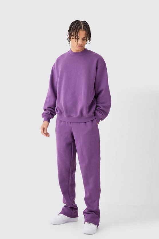 Tall kastiger Oversize Sweatshirt-Trainingsanzug