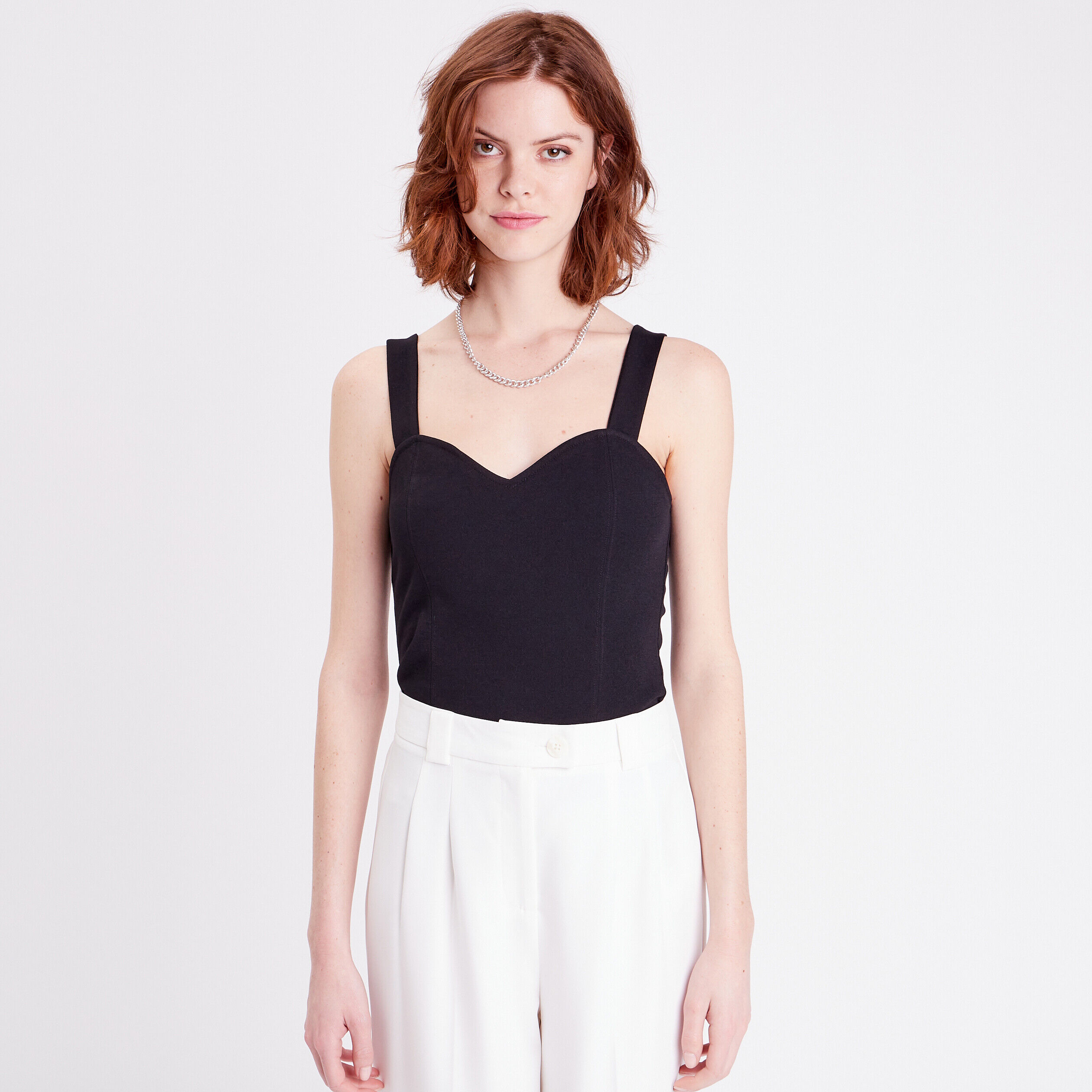 Bustier bretelles larges noir femme | Cache Cache