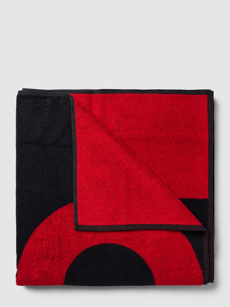 Handtuch mit Label-Detail in schwarz