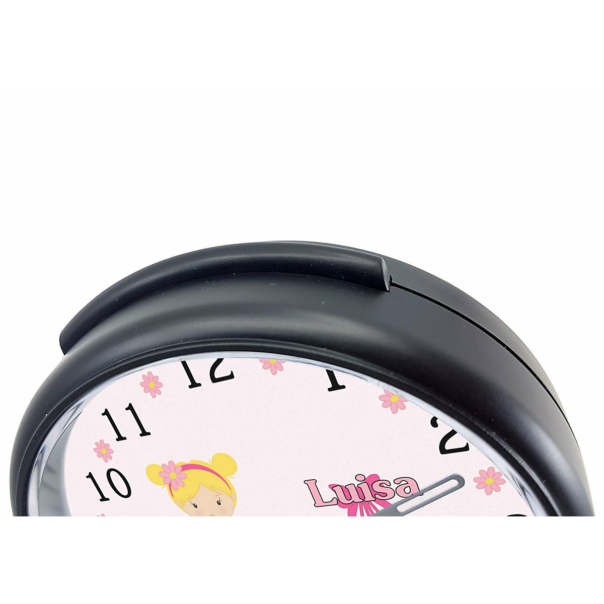 Kinder Funkwecker personalisiert mit Namen Balerina Atom-/Funkuhr, 12-Stunden-Anzeigeformat, Schlummerfunktion, Nachtlicht, Geräuschlos/Ohne Ticken