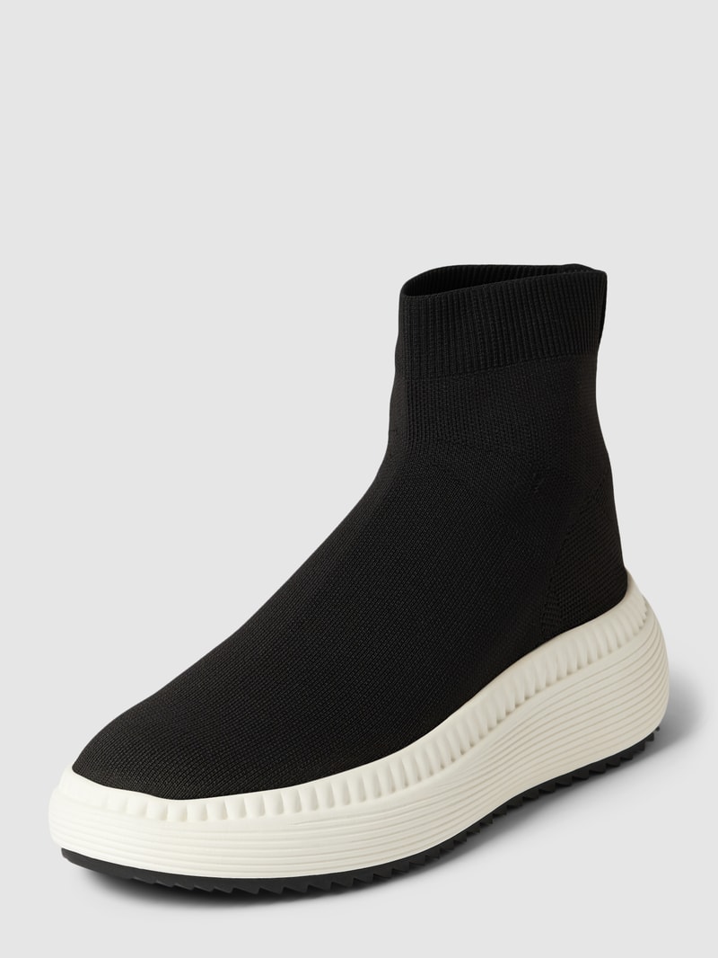 Sock-Sneaker in unifarbenem Design Modell 'Thea' in schwarz